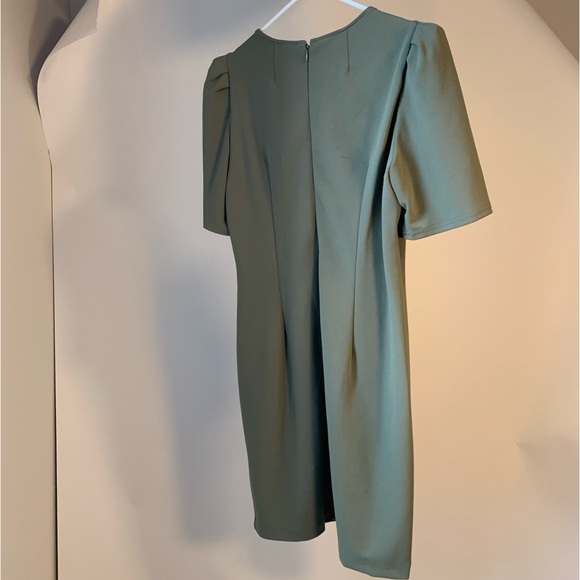 Puff Sleeve Crepe Sheath Dress - Picture 4 of 4